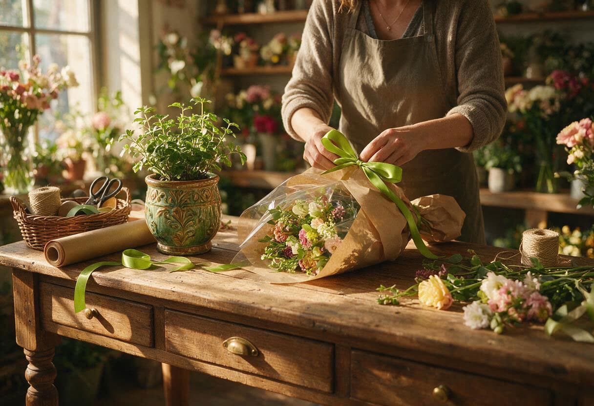 Complementos para flores y plantas en la floristería de Salceda de Caselas