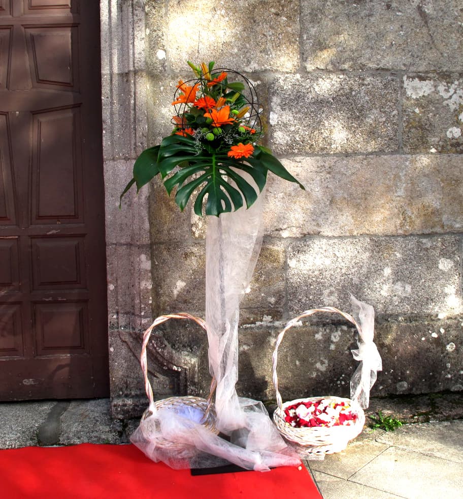 Trabajo de decoración floral de bodas en Salceda de Caselas