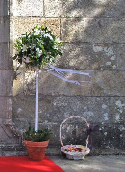 Trabajo de decoración floral de bodas en Salceda de Caselas